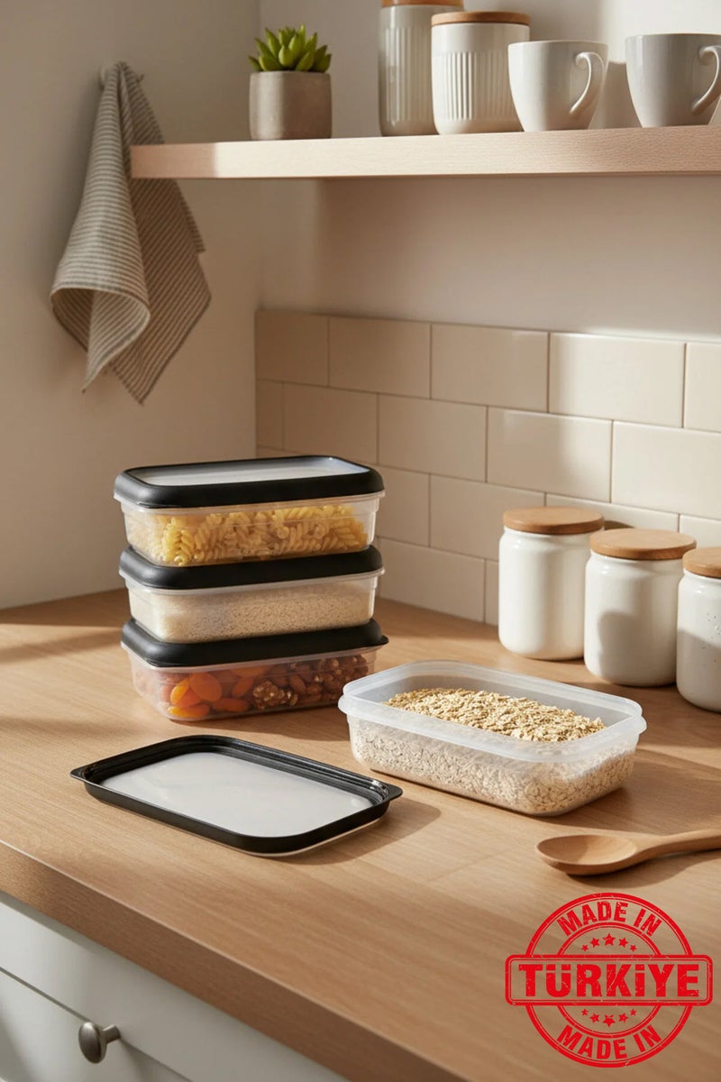 Bernardo Hide Plus 4-Piece Storage Container (4X 0.70 Lt) (Made in Turkey) - Image 1